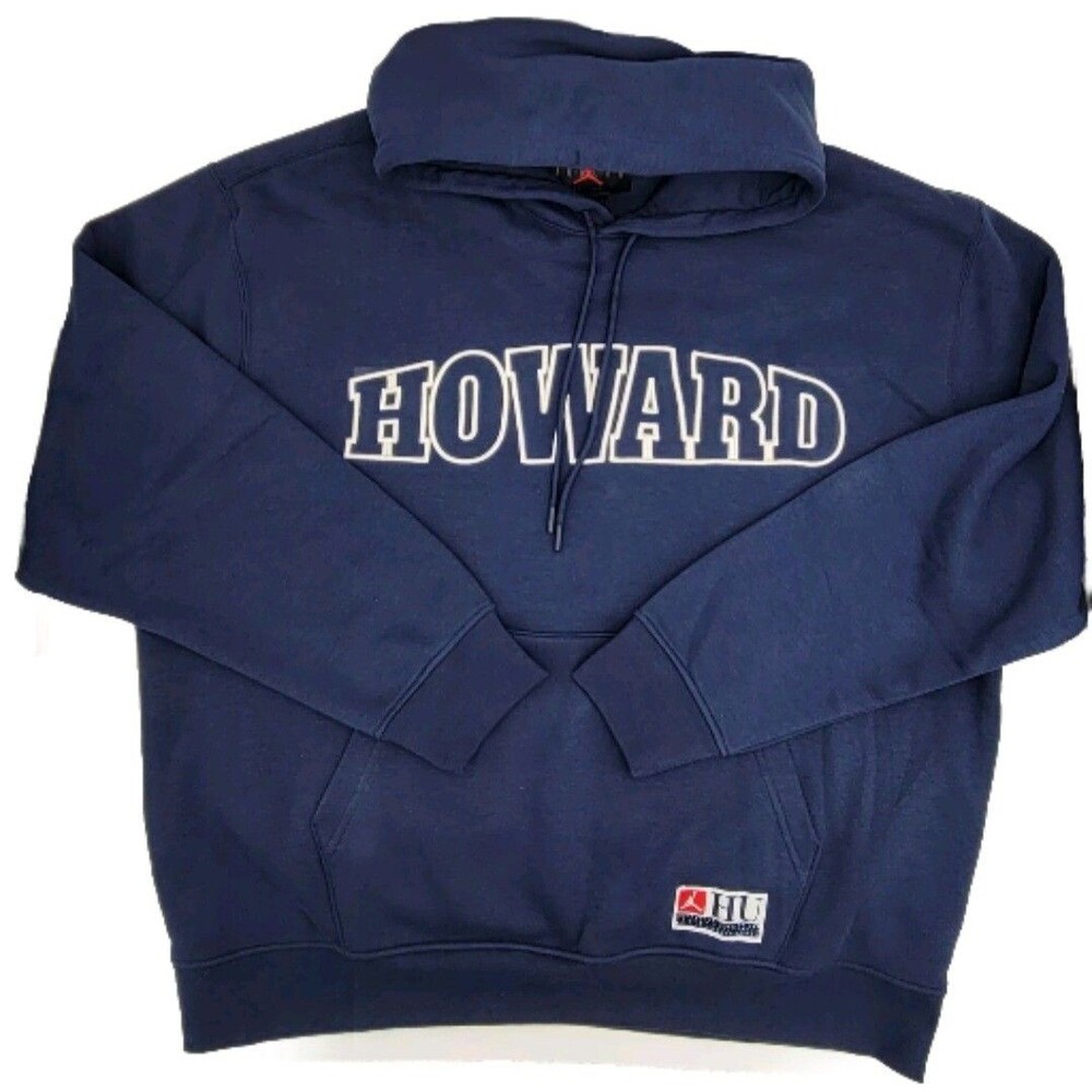 Nike Air Jordan x Howard University Bison Pullover Hoodie XL FD9323-419 Navy NWT